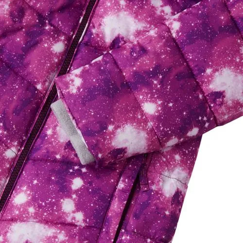 Girls Fleece Lined Printed Parka