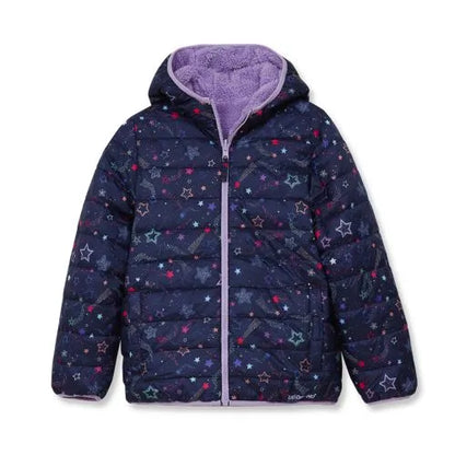 Girls FeatherFree Reversible Hooded Jacket