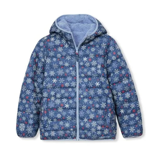 Girls FeatherFree Reversible Hooded Jacket