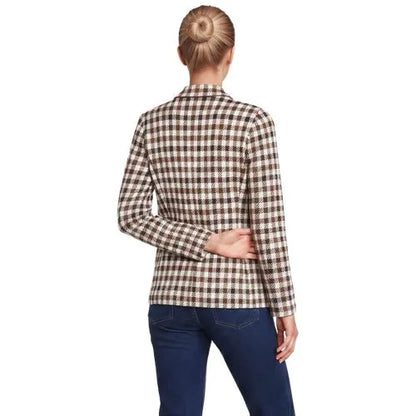 Women's Cotton Jacquard Barn Jacket Sweater