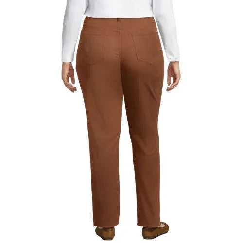 Women's Fine Wale Corduroy High Rise Straight Leg Pants