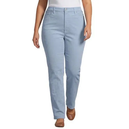 Women's Fine Wale Corduroy High Rise Straight Leg Pants