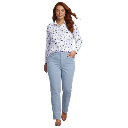 Women's Fine Wale Corduroy High Rise Straight Leg Pants