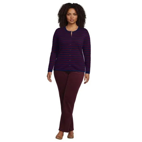 Women's Fine Wale Corduroy High Rise Straight Leg Pants