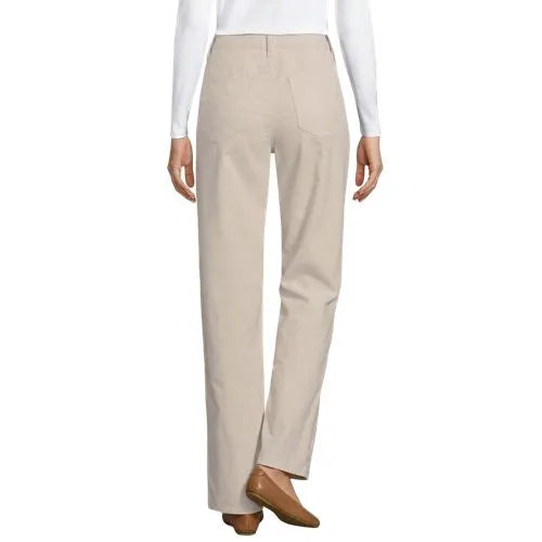 Women's Fine Wale Corduroy High Rise Straight Leg Pants