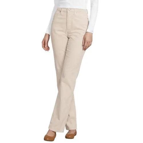 Women's Fine Wale Corduroy High Rise Straight Leg Pants