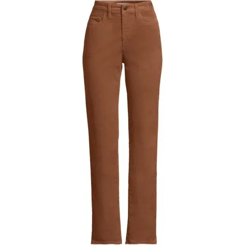 Women's Fine Wale Corduroy High Rise Straight Leg Pants