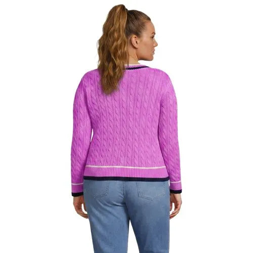 Women's Drifter Cable V-neck Sweater