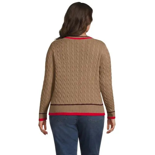 Women's Drifter Cable V-neck Sweater