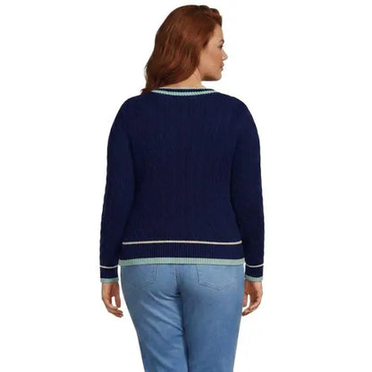 Women's Drifter Cable V-neck Sweater