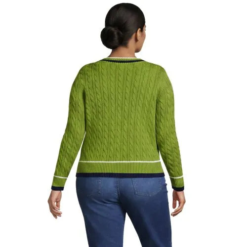 Women's Drifter Cable V-neck Sweater