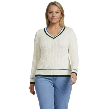 Women's Drifter Cable V-neck Sweater