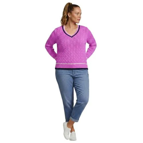 Women's Drifter Cable V-neck Sweater