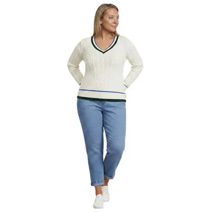 Women's Drifter Cable V-neck Sweater