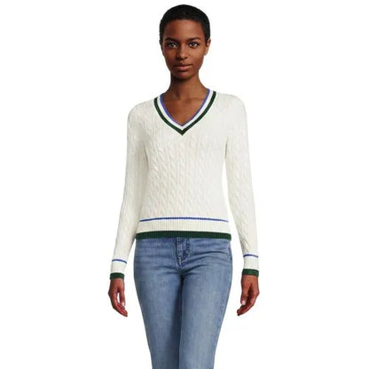 Women's Drifter Cable V-neck Sweater