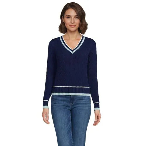 Women's Drifter Cable V-neck Sweater