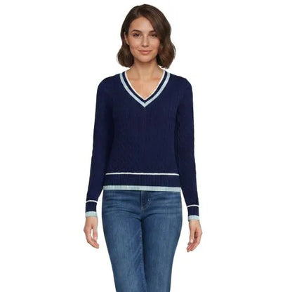 Women's Drifter Cable V-neck Sweater