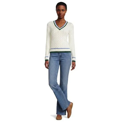 Women's Drifter Cable V-neck Sweater
