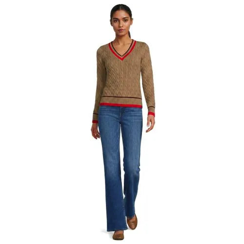 Women's Drifter Cable V-neck Sweater