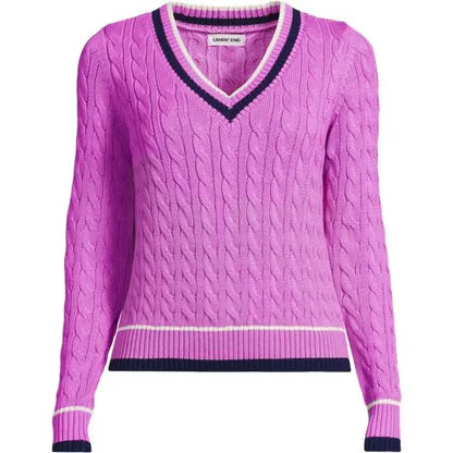 Women's Drifter Cable V-neck Sweater