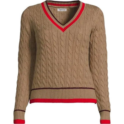 Women's Drifter Cable V-neck Sweater