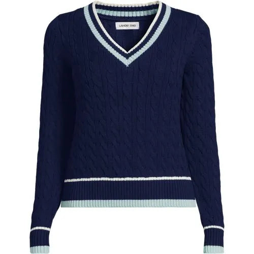 Women's Drifter Cable V-neck Sweater