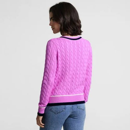Women's Drifter Cable V-neck Sweater