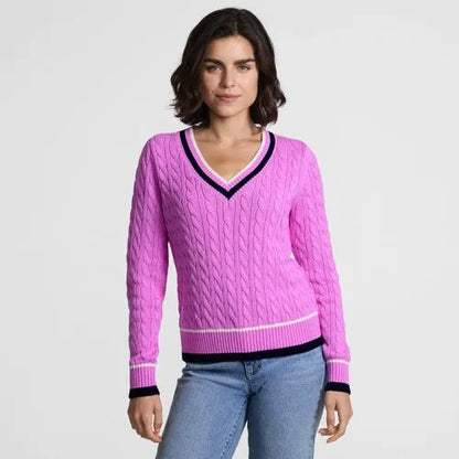 Women's Drifter Cable V-neck Sweater
