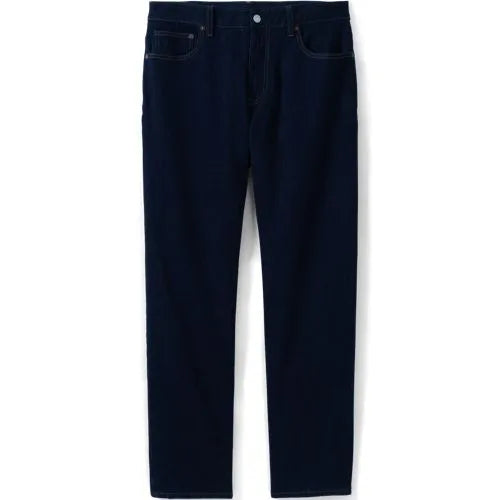 Men's Stretch Comfort Waist Classic Straight Fit Flannel Lined Forever Blue Jean