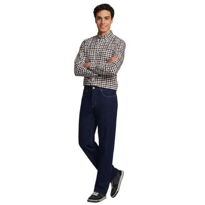 Men's Stretch Comfort Waist Relaxed Fit Forever Blue Jean