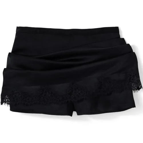 Women's Creaseless Silky Lace Trim Skort