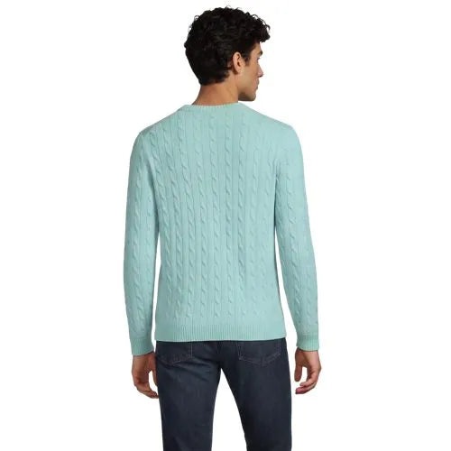 Men's Long Sleeve Cashtouch Cable Crewneck Sweater