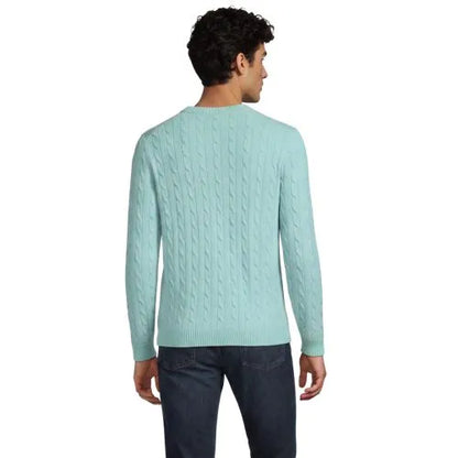 Men's Long Sleeve Cashtouch Cable Crewneck Sweater