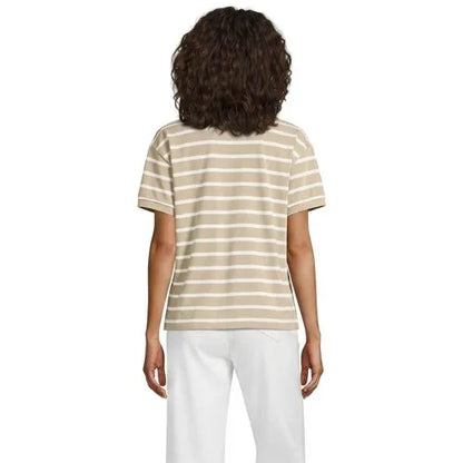 Women's Short Sleeve Pique Boxy Polo