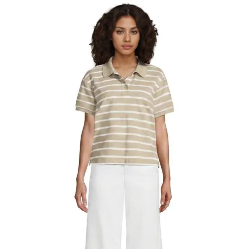 Women's Short Sleeve Pique Boxy Polo