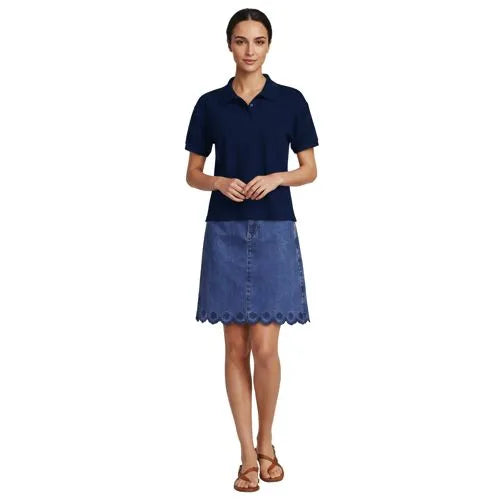 Women's Short Sleeve Pique Boxy Polo