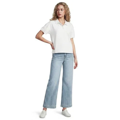 Women's Short Sleeve Pique Boxy Polo