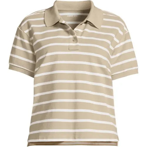 Women's Short Sleeve Pique Boxy Polo