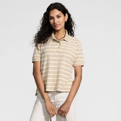 Women's Short Sleeve Pique Boxy Polo