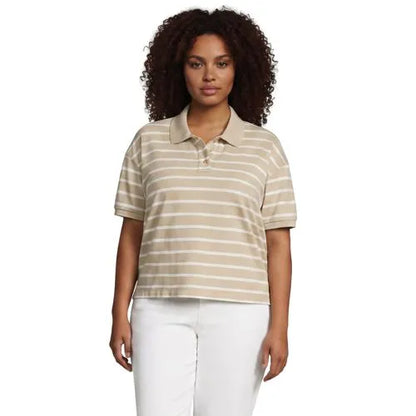 Women's Short Sleeve Pique Boxy Polo