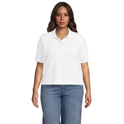 Women's Short Sleeve Pique Boxy Polo