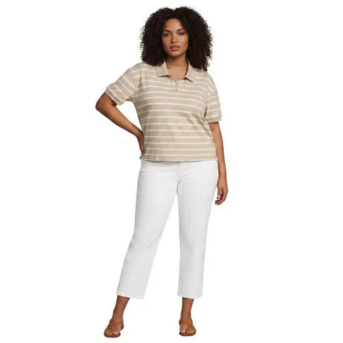 Women's Short Sleeve Pique Boxy Polo