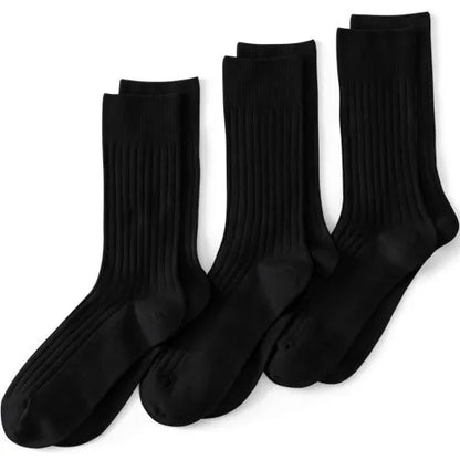 Men's Dress Ribbed Crew Socks 3 Pack