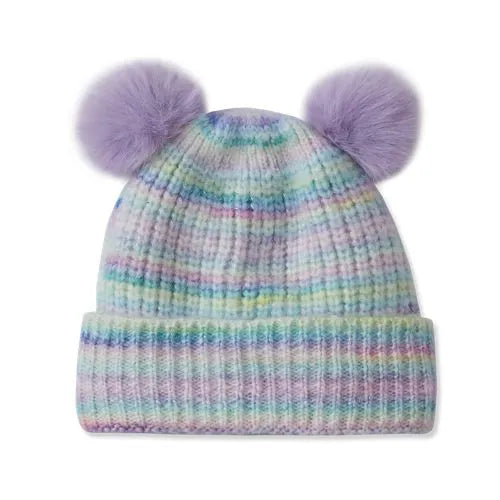 Girls Fleece Lined Pom Pom Hat