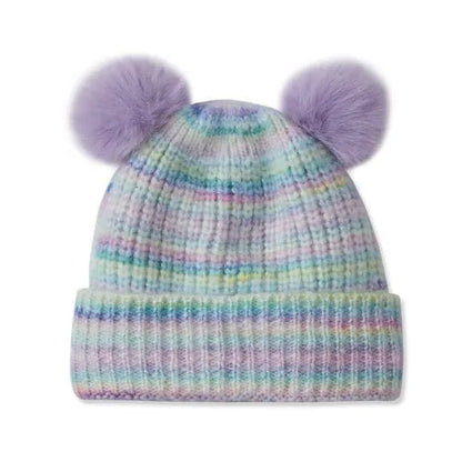 Girls Fleece Lined Pom Pom Hat