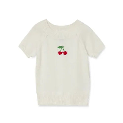 Girls Short Sleeve Fitted Sweater