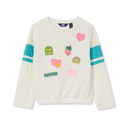 Girls Long Sleeve Varisty Top