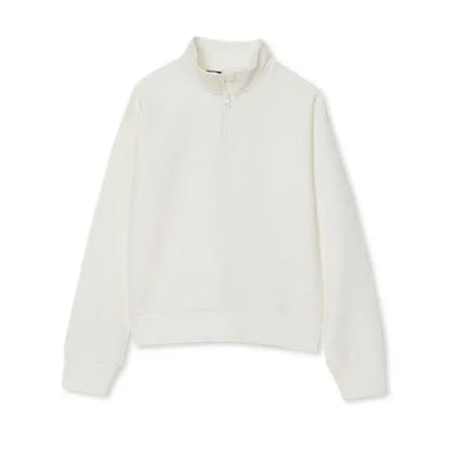 Girls Long Sleeve Double Knit Quarter Zip