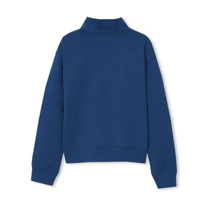 Girls Long Sleeve Double Knit Quarter Zip
