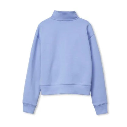 Girls Long Sleeve Double Knit Quarter Zip